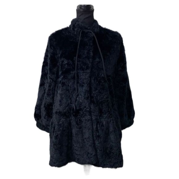 Anthropologie Elevenses Faux Fur Oversized Swing Coat(Size 6) - Picture 1 of 7